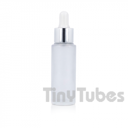 Zylinderförmige Flasche Lucia, 30 ml, TALL, Frosted.