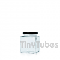 75ml Transparent CUBIC Tiegel Aus Glas