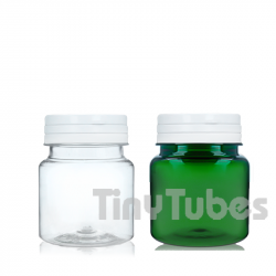 60ml PET Pillendosen mit Scharnierdeckel