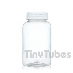 250ml PET Pillendosen mit Scharnierdeckel